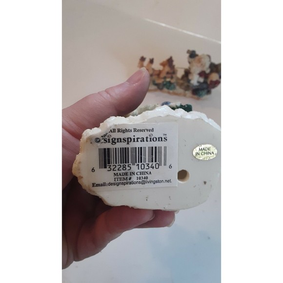 Santa Glitter Snowy 2003 Designspirations Tree Drum Bell Father Christmas - Picture 11 of 11